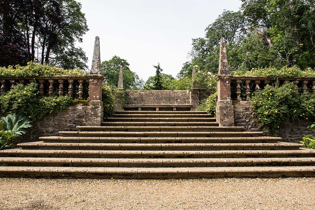 Terraces adjacent to the Pyramid Garden