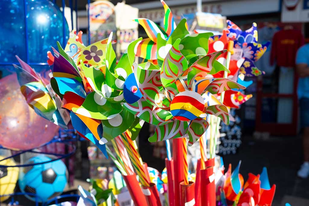 Souvenirs at a beach shop