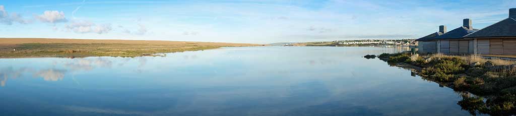 Fleet Lagoon just behind the Visitors Centre
