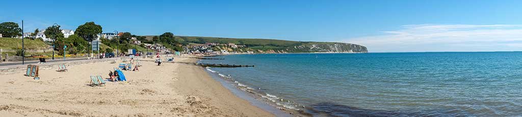 Panoramic of Swanage Beach