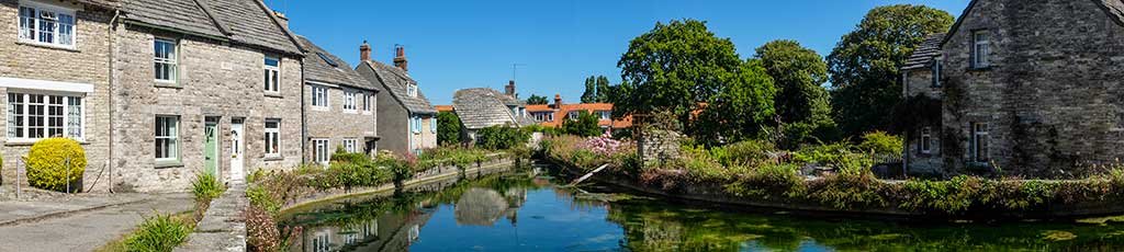 Panoramic image of the Mill Pond Swanage
