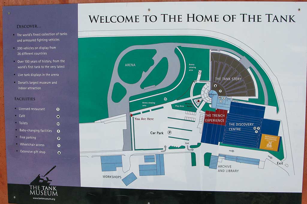 Tank Museum layout map