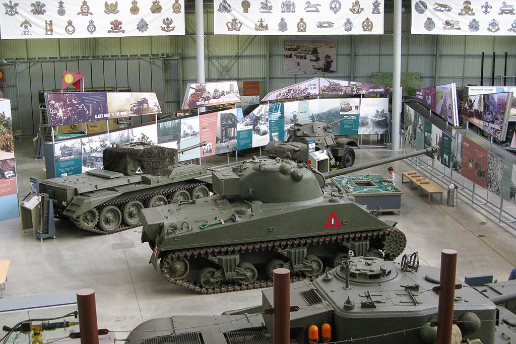 Inside the Tank Museum in Dorset